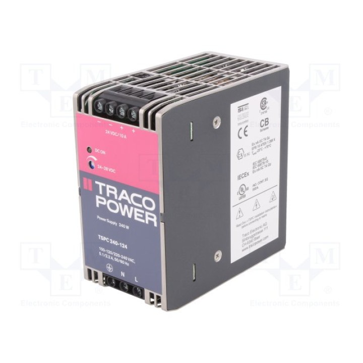Блок питания на DIN-рейку TRACO POWER TSPC240-124(TSPC 240-124)