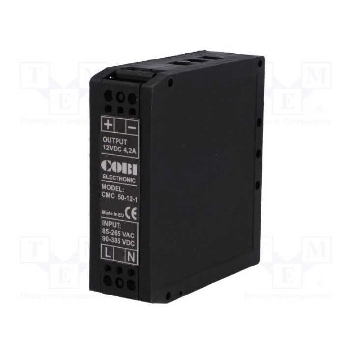Блок питания на DIN-рейку COBI ELECTRONIC ZICMC50-12-1(CMC 50-12-1)