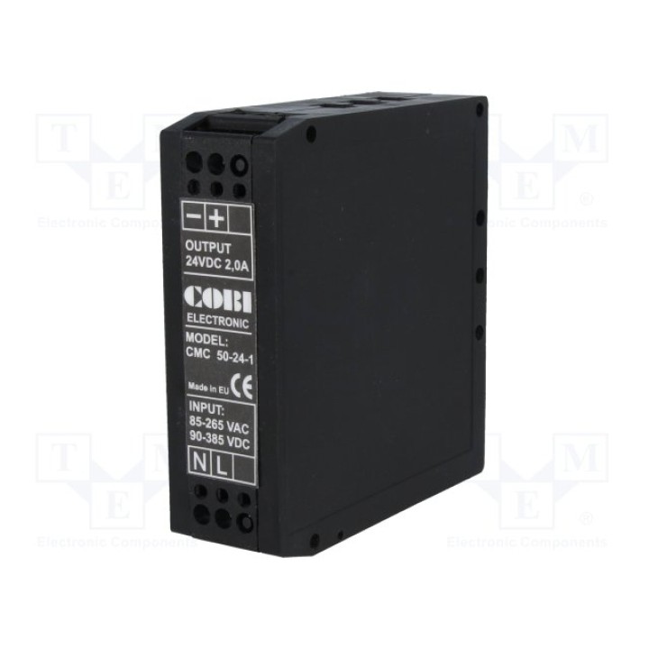 Блок питания на DIN-рейку COBI ELECTRONIC ZICMC50-24-1(CMC 50-24-1)