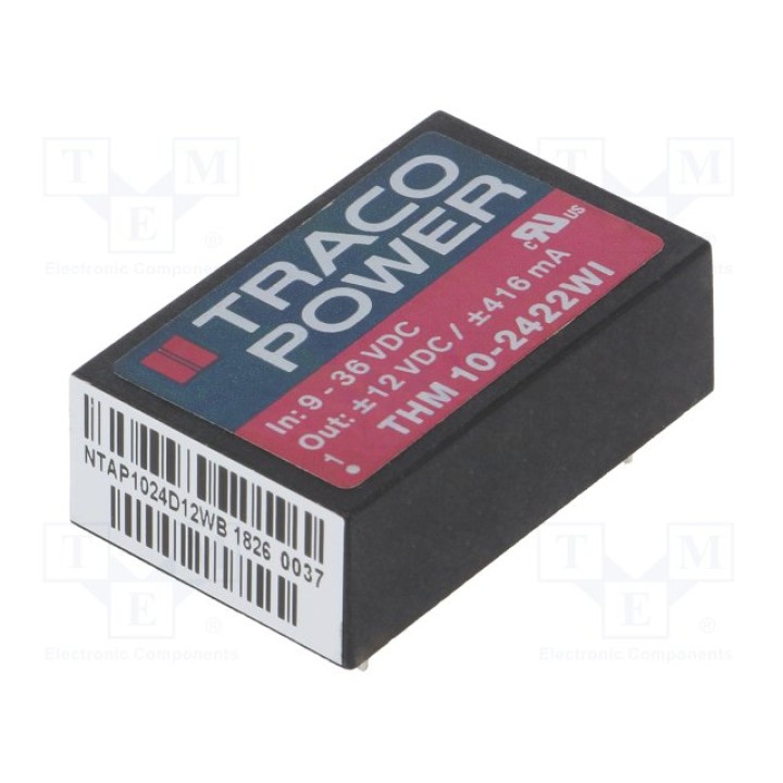 Преобразователь напряжения DC/DC TRACO POWER THM10-2422WI(THM 10-2422WI)