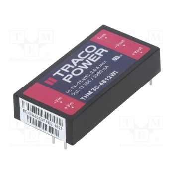 Преобразователь напряжения DC/DC TRACO POWER THM30-4812WI 