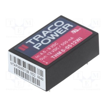 Преобразователь напряжения DC/DC TRACO POWER THM6-0512WI 