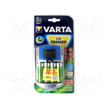  Зарядное устройство для аккумуляторов VARTA LCD-CHARGER4X2400 