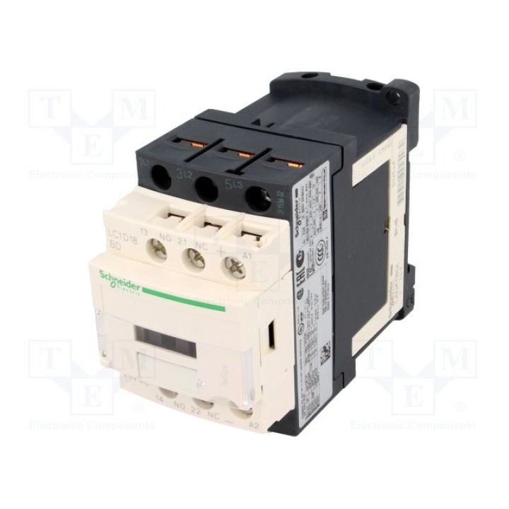 Контактор 3 полюсный SCHNEIDER ELECTRIC LC1D18BD(LC1D18BD)