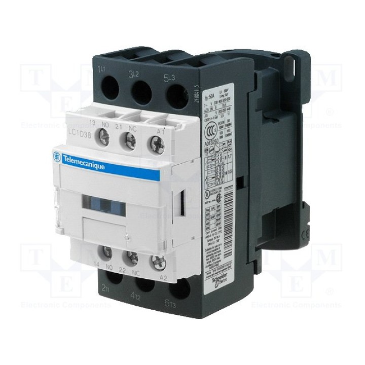 Контактор 3 полюсный SCHNEIDER ELECTRIC LC1D38P7(LC1D38P7)