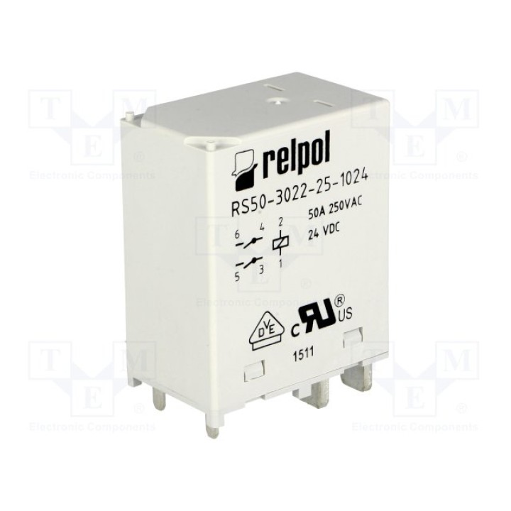 Силовое реле RELPOL RS50-Z-24VDC(RS50-3022-25-1024)