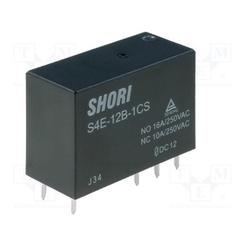Электромагнитное реле SHORI ELECTRIC S4E-12V-1C 