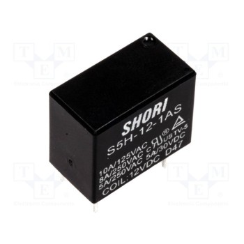 Электромагнитное реле SHORI ELECTRIC S5H-12-1AS 