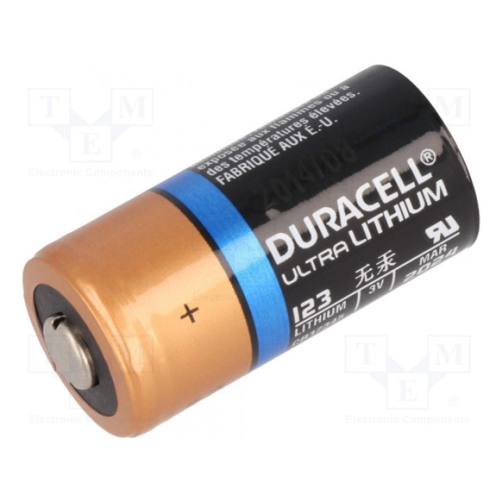 Батарея литиевая DURACELL CR123 (BAT-CR123-DR-BULK)