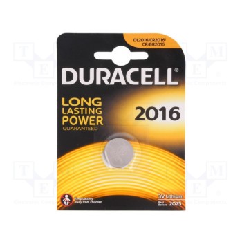 Батарея литиевая DURACELL BAT-CR2016-DR
