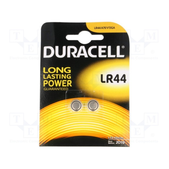 Батарея щелочная DURACELL S24O-BAT-LR44-DR-B2 (BAT-LR44-DR-B2)