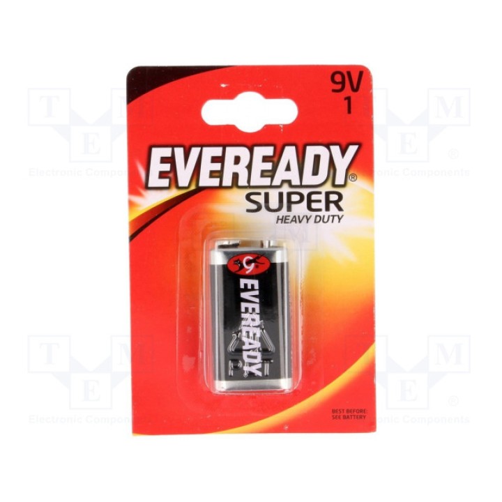 Батарея цинк-хлоридная ENERGIZER 621063 (BAT-6F22-ES)