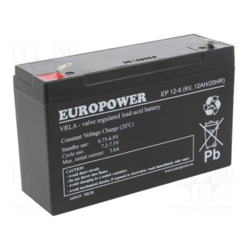 Аккум свиноцово-кислотный EUROPOWER ACCU-EP12-6-EUR