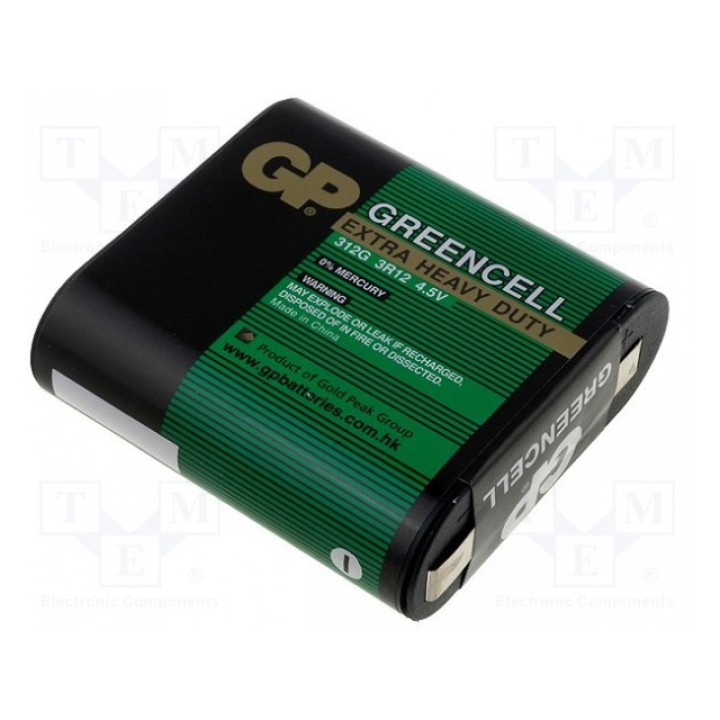 Батарея цинк-хлоридная GP 312G-U1 (BAT-3R12-G)