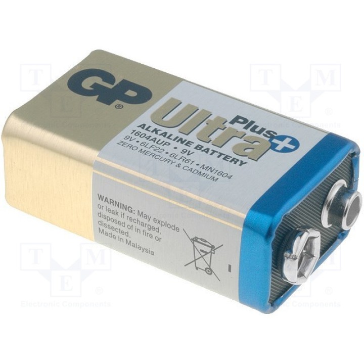 Батарея щелочная GP GP 1604 ULTRA PLUS (BAT-6LR61-GP-UP)
