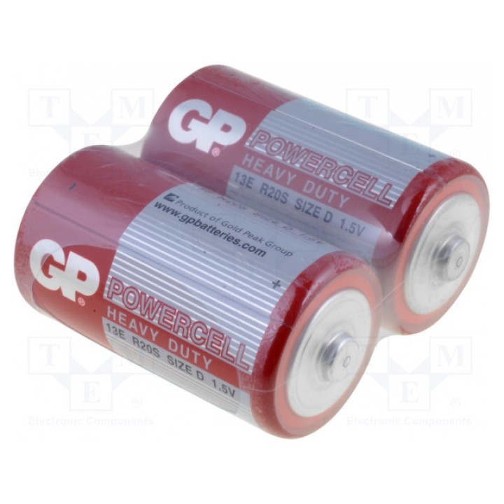 Батарея угольно-цинковая GP GP13E (BAT-R20-GP)