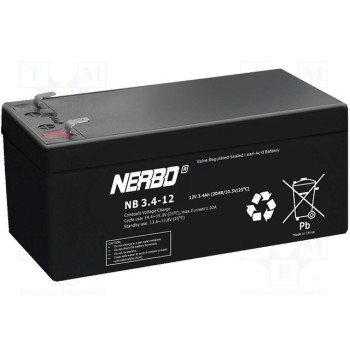 Аккум свиноцово-кислотный NERBO ACCU-HP3.4-12-NB