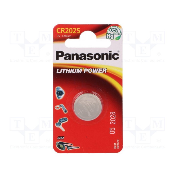 Батарея литиевая PANASONIC 5019068085121 (BAT-CR2025-P-B1)