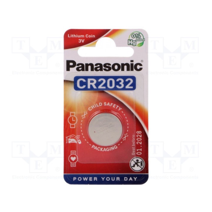 Батарея литиевая PANASONIC 5019068085138 (BAT-CR2032-P-B1)