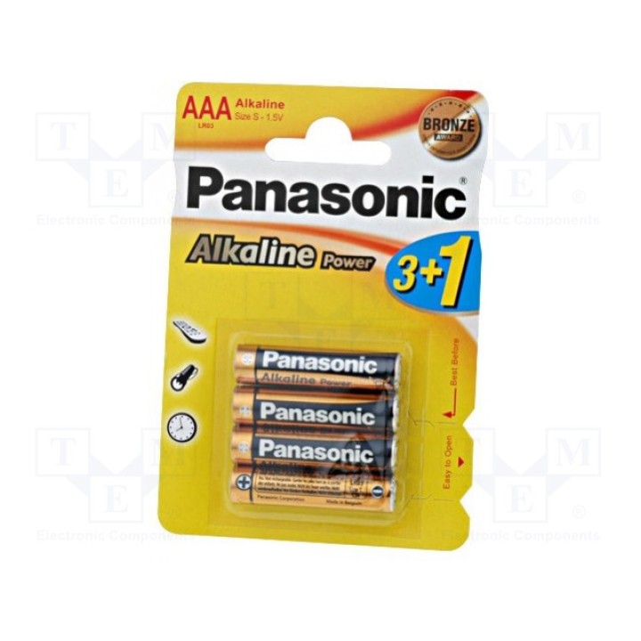 Батарея щелочная 1,5В PANASONIC S24O-BAT-LR03-P-B4 (BAT-LR03-P-B4)