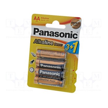 Батарея щелочная 1,5В PANASONIC BAT-LR06-P-B4