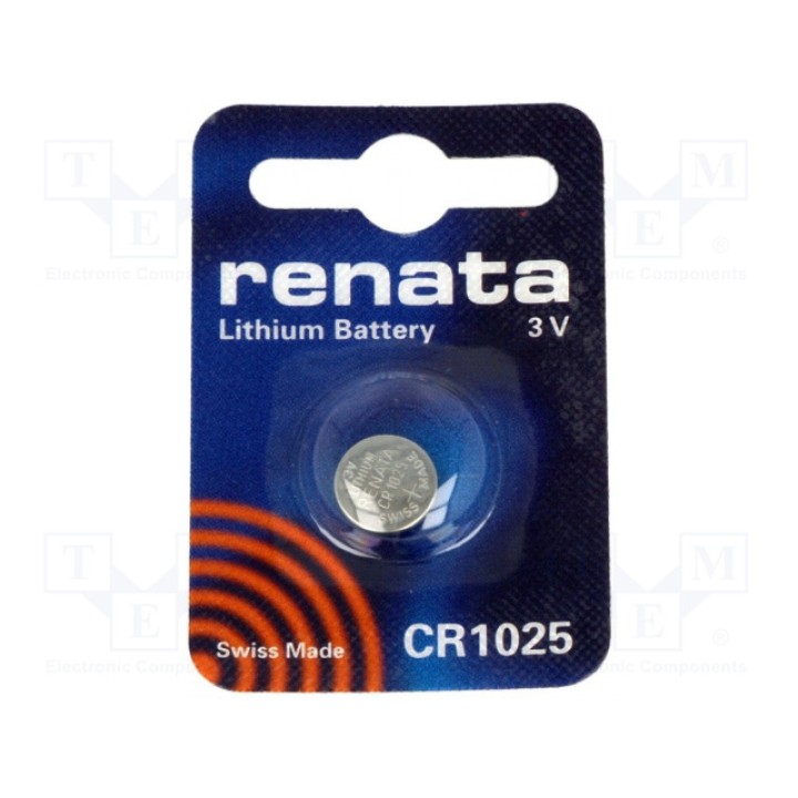 Батарея литиевая RENATA CR1025 (BAT-CR1025-RE-B)