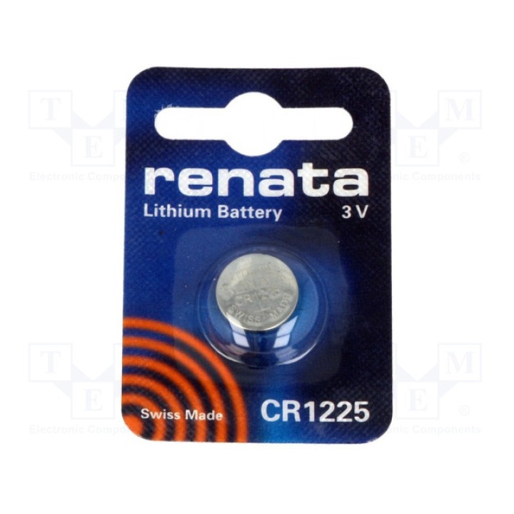 Батарея литиевая RENATA CR1225 B1 (BAT-CR1225-RE-B)