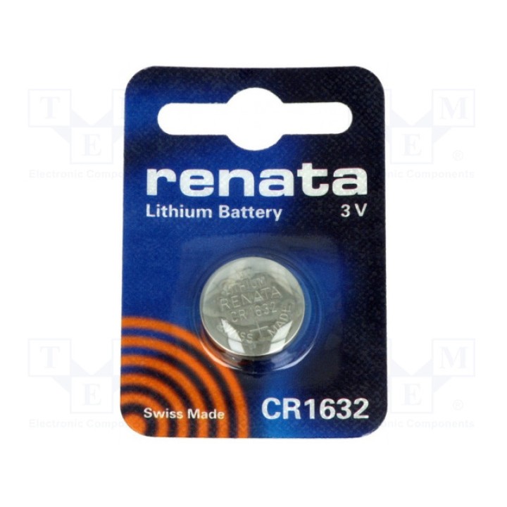 Батарея литиевая RENATA CR1632 B1 (BAT-CR1632-RE-B)