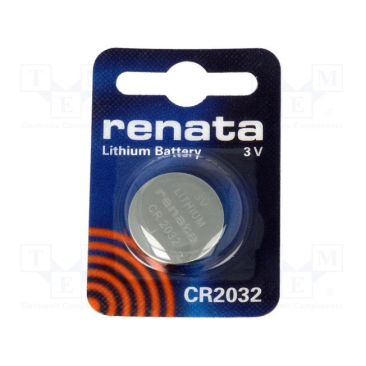 Батарея литиевая RENATA CR2032 B1 (BAT-CR2032-RE-B)