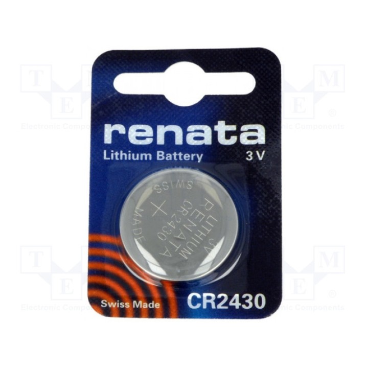 Батарея литиевая RENATA CR2430 (BAT-CR2430-RE-B)