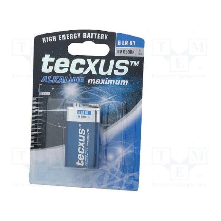 Батарея щелочная TECXUS 11014 (BAT-6F22L-TX)