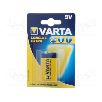 Батарея щелочная 9В VARTA BAT-6LR61-VL