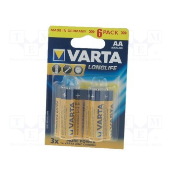 Батарея щелочная 1,5В VARTA BAT-LR6X6-VL