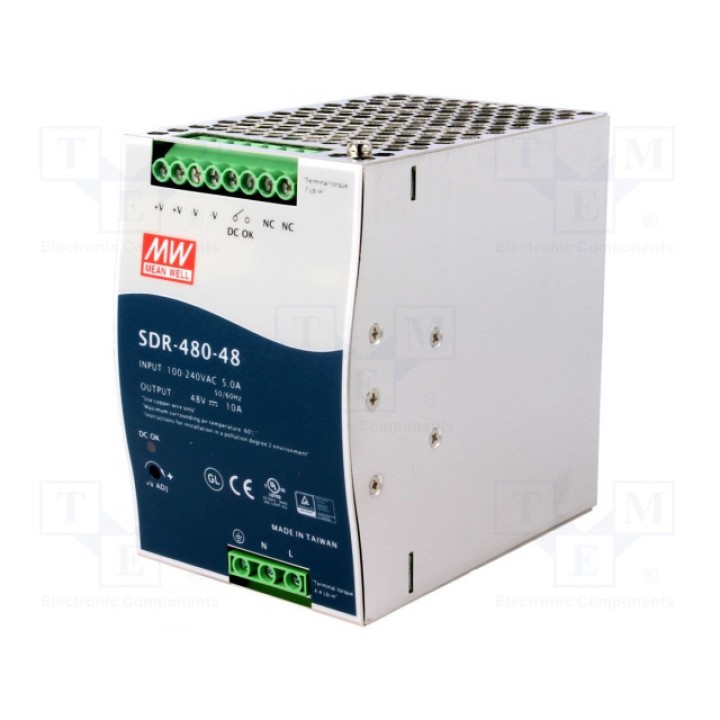 Блок питания импульсный 480Вт MEAN WELL SDR-480-48 (SDR-480-48)