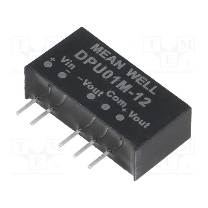 Преобразователь DC/DC MEAN WELL DPU01M-12 (DPU01M-12)