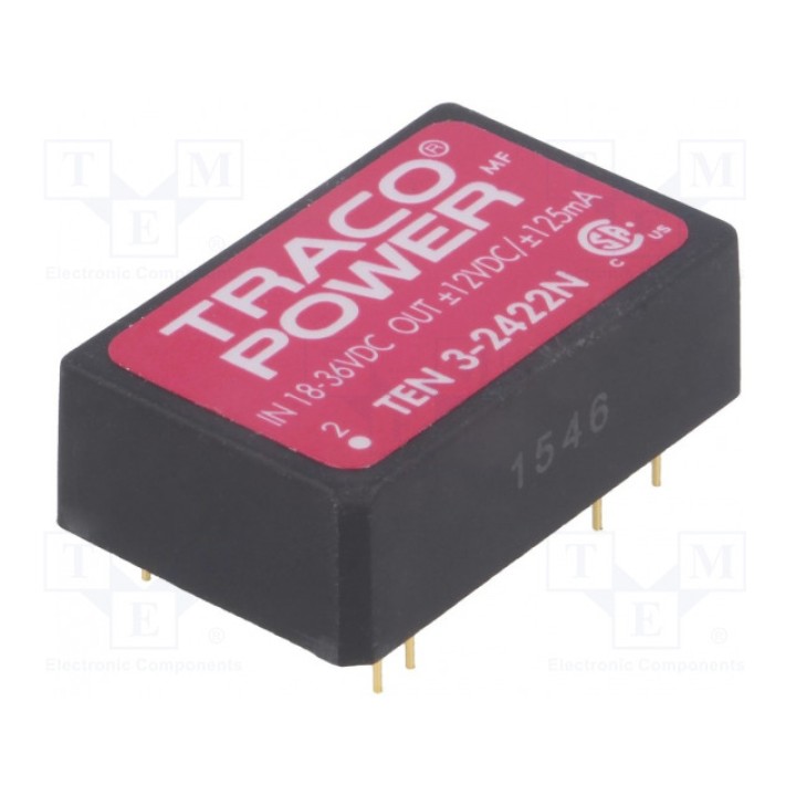 Преобразователь DC/DC TRACO POWER TEN 3-2422N (TEN3-2422N)