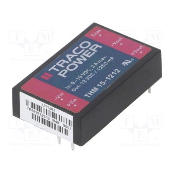 Преобразователь DC/DC 15Вт TRACO POWER THM15-1212