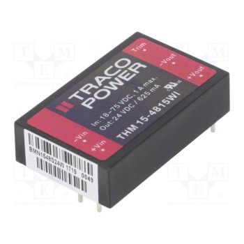 Преобразователь DC/DC 15Вт TRACO POWER THM15-4815WI