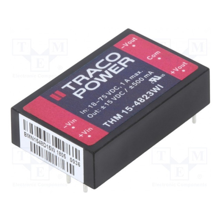 Преобразователь DC/DC TRACO POWER THM 15-4823WI (THM15-4823WI)