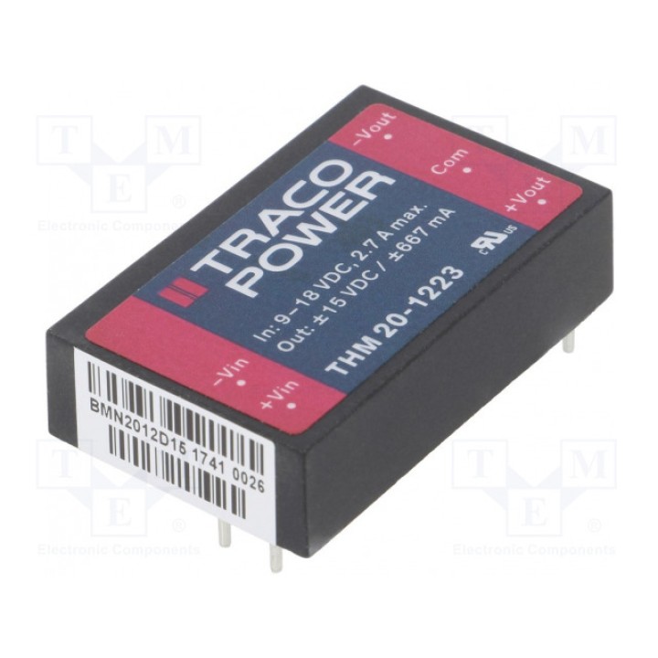 Преобразователь DC/DC TRACO POWER THM 20-1223 (THM20-1223)