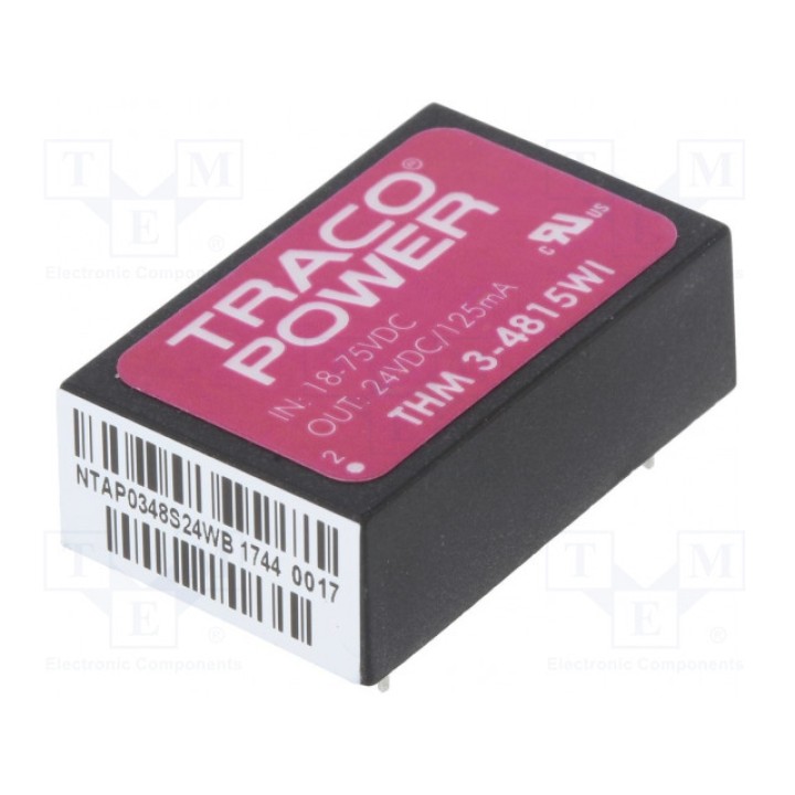 Преобразователь DC/DC 3Вт TRACO POWER THM 3-4815WI (THM3-4815WI)