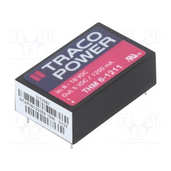 Преобразователь DC/DC 6Вт TRACO POWER THM6-1211