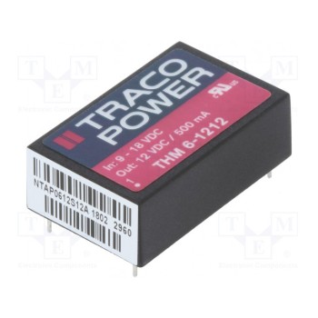 Преобразователь DC/DC 6Вт TRACO POWER THM6-1212