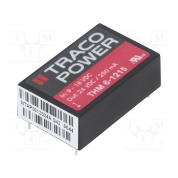 Преобразователь DC/DC 6Вт TRACO POWER THM6-1215