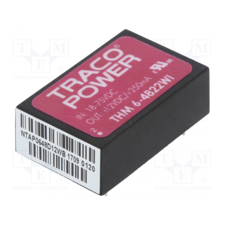 Преобразователь DC/DC TRACO POWER THM 6-4822WI (THM6-4822WI)