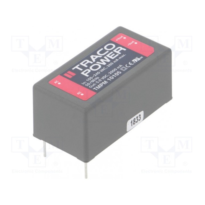 Преобразователь AC/DC 10Вт TRACO POWER TMPM 10105 (TMPM10105)