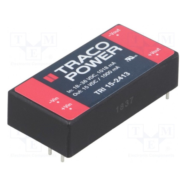 Преобразователь DC/DC TRACO POWER TRI 15-2413 (TRI15-2413)