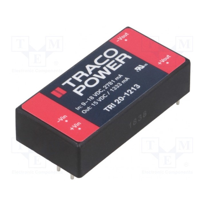 Преобразователь DC/DC TRACO POWER TRI 20-1213 (TRI20-1213)