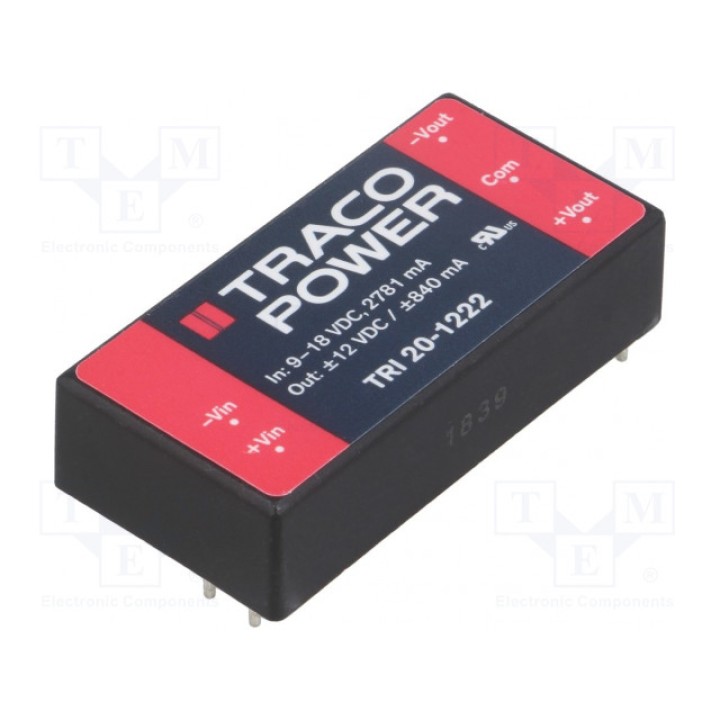 Преобразователь DC/DC TRACO POWER TRI 20-1222 (TRI20-1222)