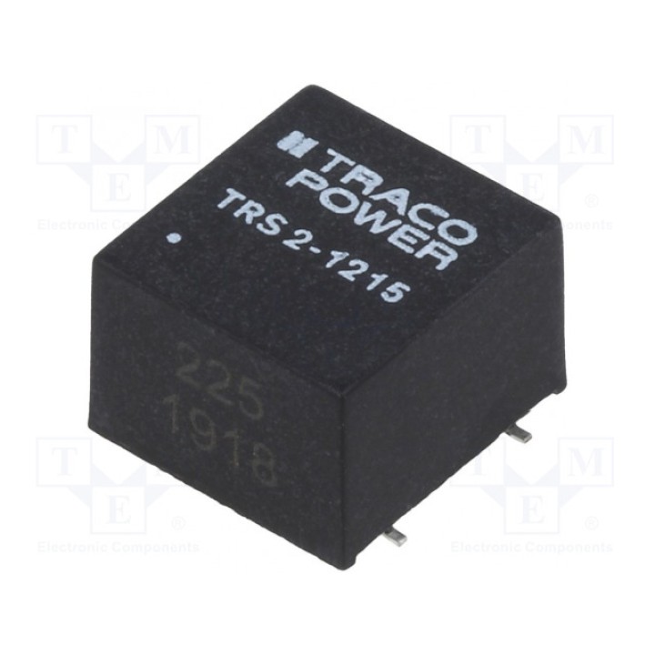 Преобразователь DC/DC 2Вт Uвх 9-18В TRACO POWER TRS 2-1215 (TRS2-1215)